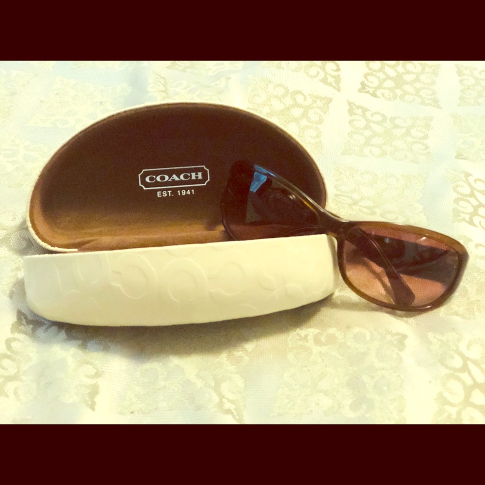 Brown Coach Sunglasses & Case